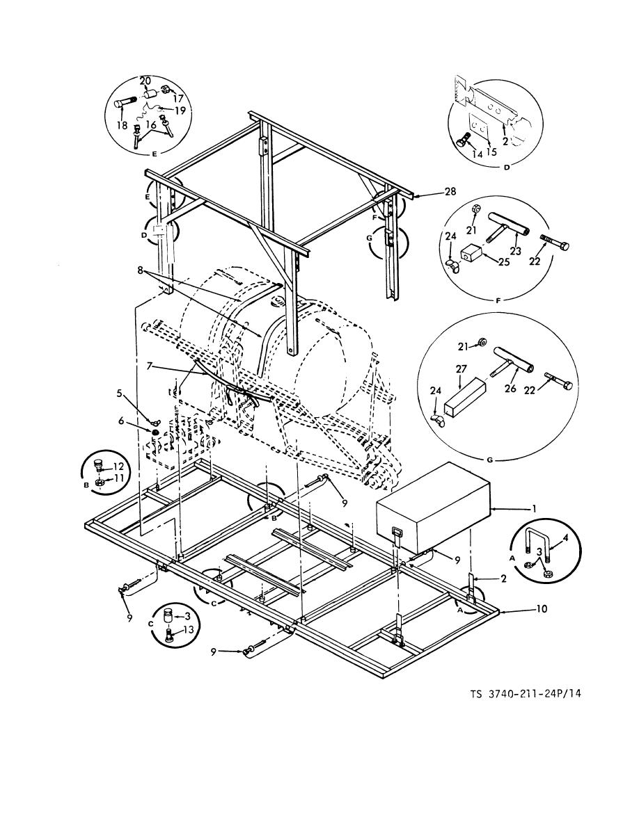 Figure 14 Sprayer Skid And Shipping Parts   TM 5 3740 211 24P0035im 